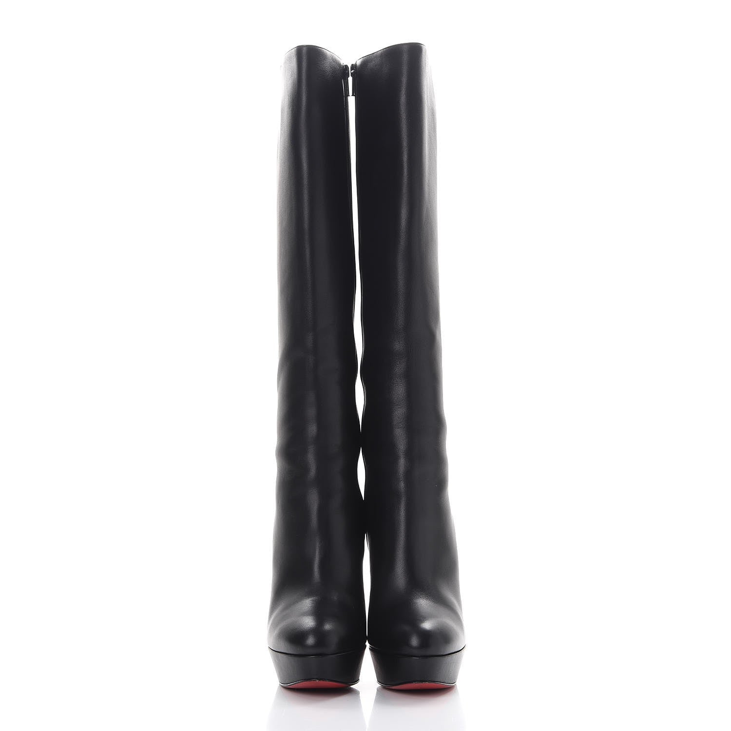 Christian Louboutin Calfskin Bianca Botta 140 Knee Boots 40 Black 2 of 16