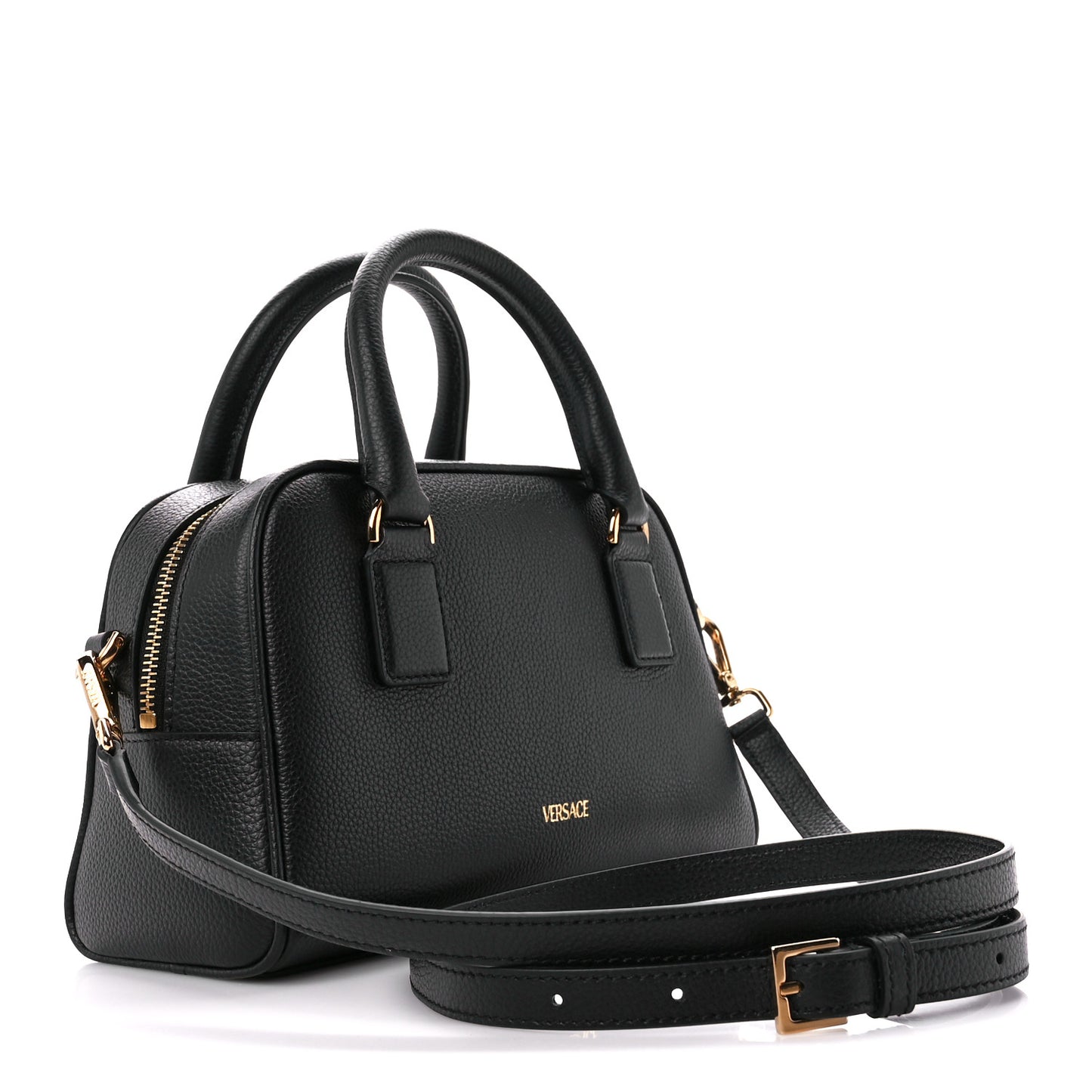 Saffiano Virtus Small Bowling Bag Black