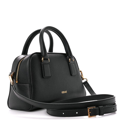 Versace Saffiano Virtus Small Bowling Bag Black 3 of 15