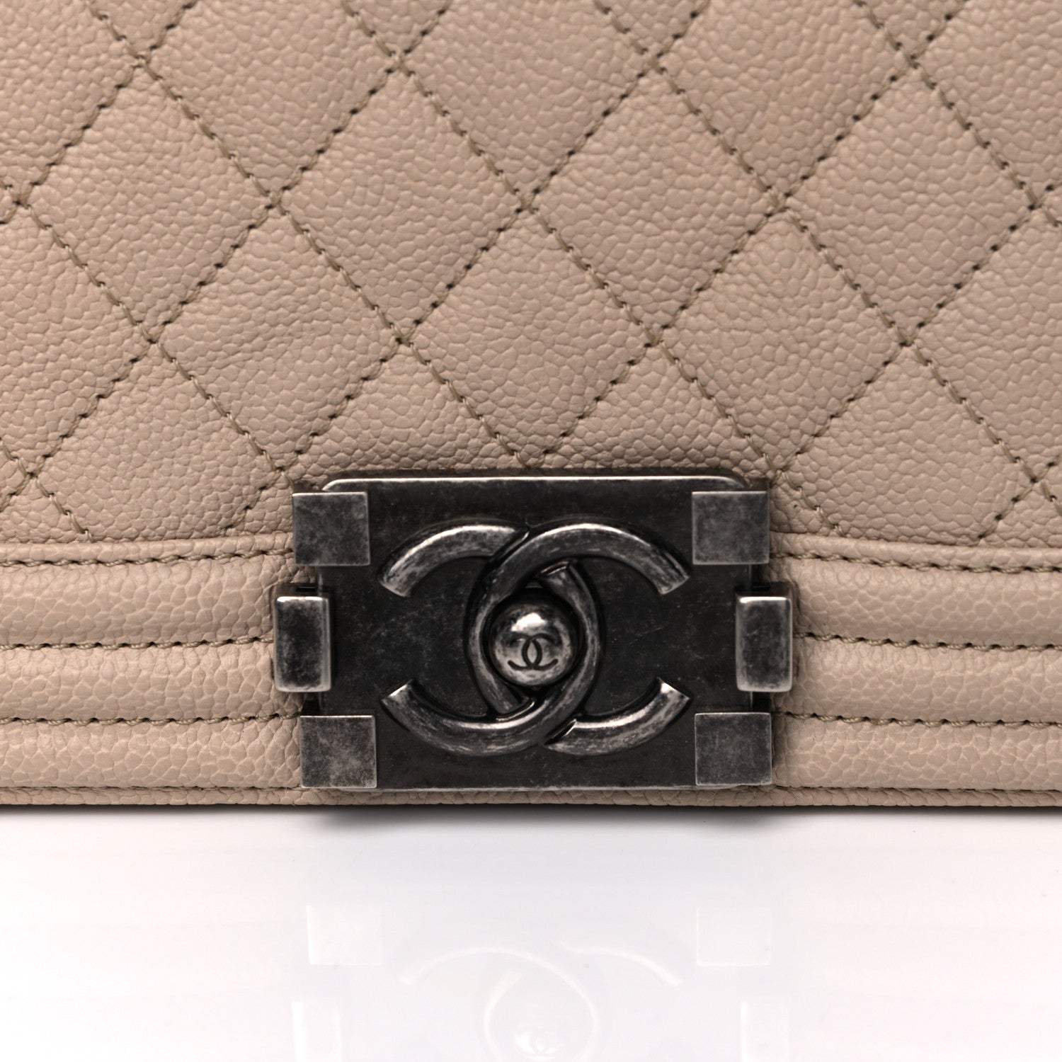 Chanel Caviar Quilted Small Boy Flap Light Beige 6 of 6