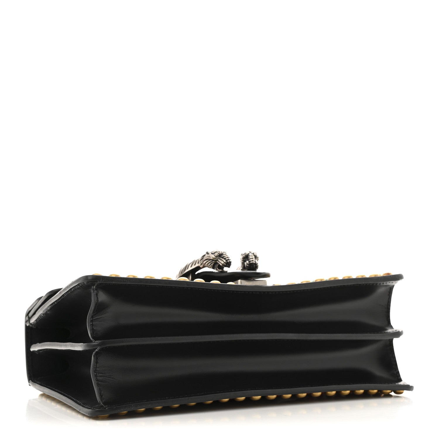 Gucci Calfskin Floral Embroidered Studded Small Dionysus Shoulder Bag Black 4 of 16