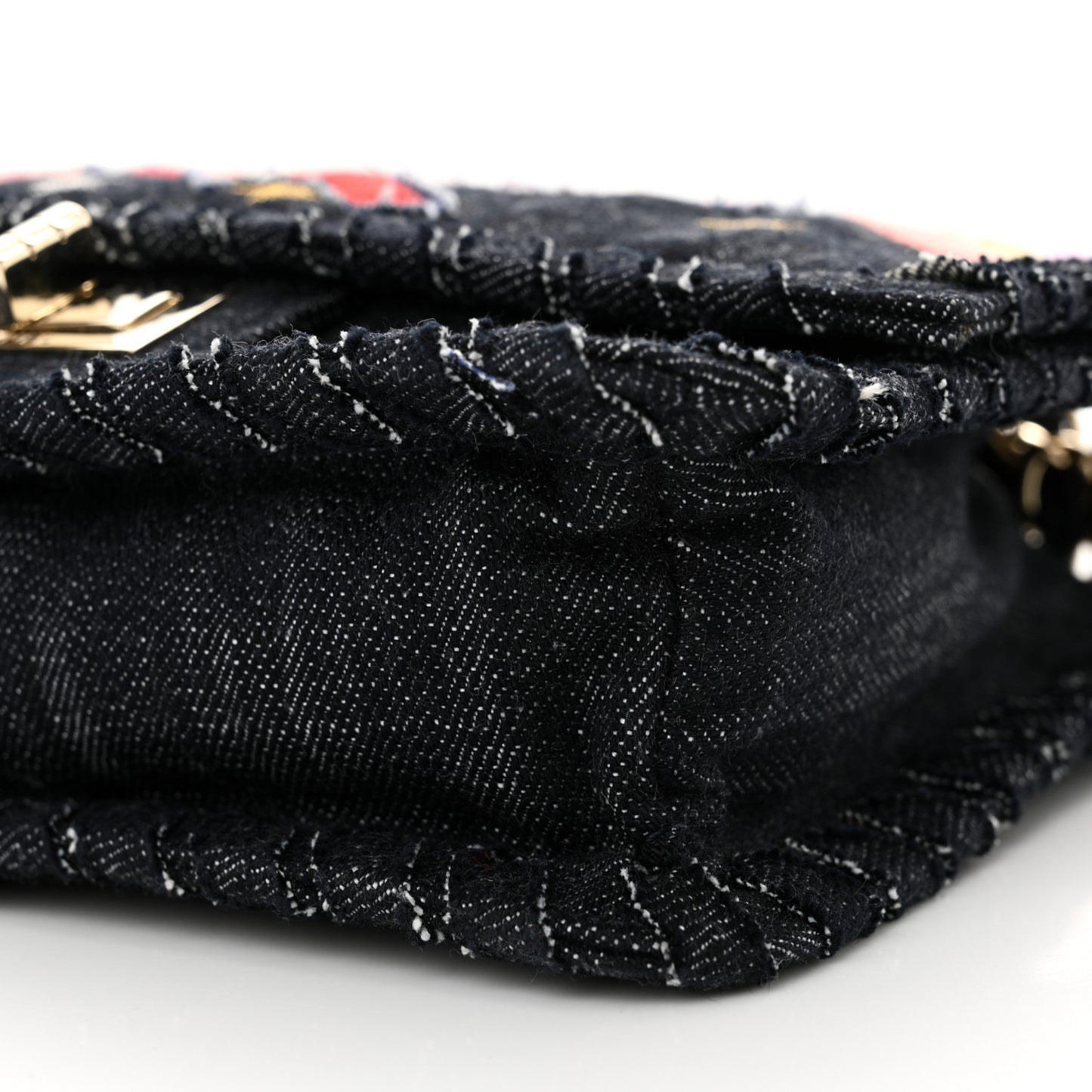 Denim Embroidered Night Flight Reissue Flap Blue