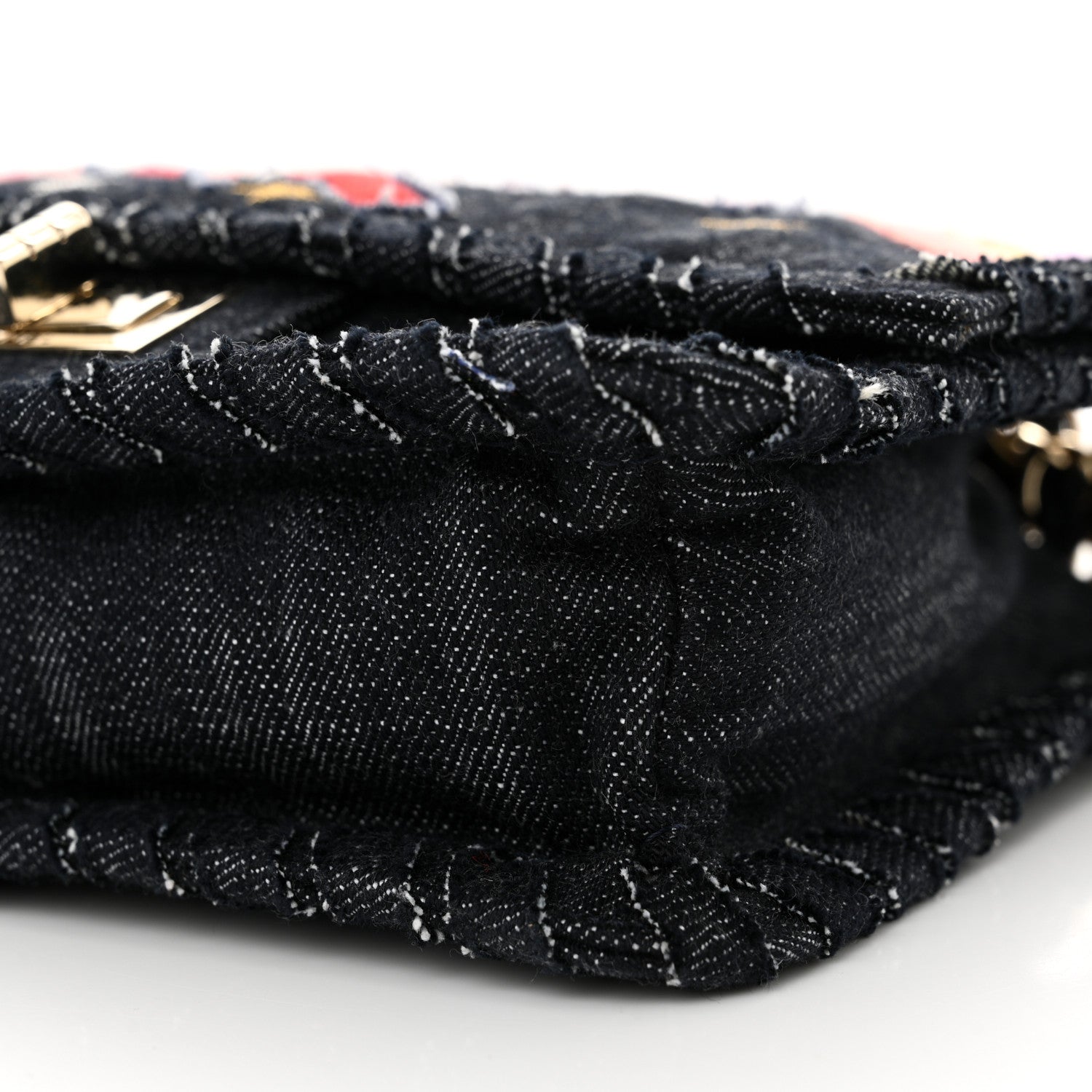 Chanel Denim Embroidered Night Flight Reissue Flap Blue 10 of 11