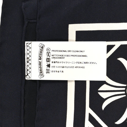 Chrome Hearts Silk Plus Cross Scarf Black White 2 of 3