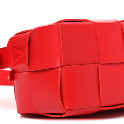 Bottega Veneta Lambskin Maxi Intrecciato Small Brick Cassette Bag Redstone 10 of 11
