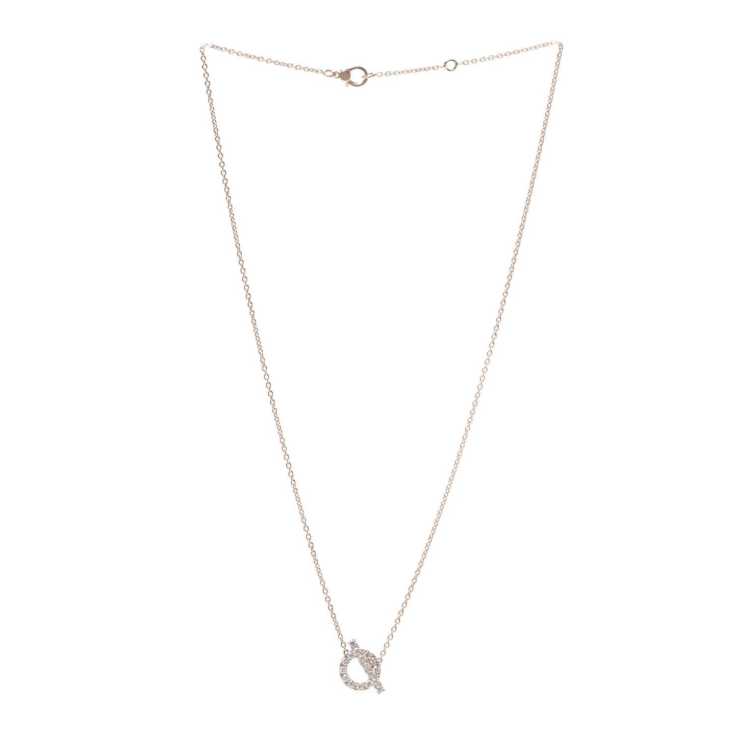 18K Rose Gold Diamond Finesse Pendant Necklace