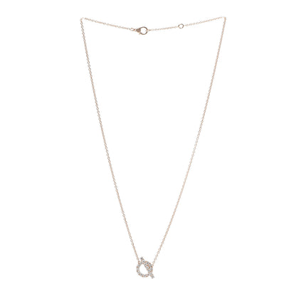Hermes 18K Rose Gold Diamond Finesse Pendant Necklace 3 of 6
