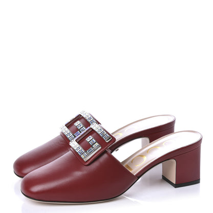 Gucci Malaga Kid Crystal Square G Madelyn Mules 37 Romantic Cerise 3 of 10