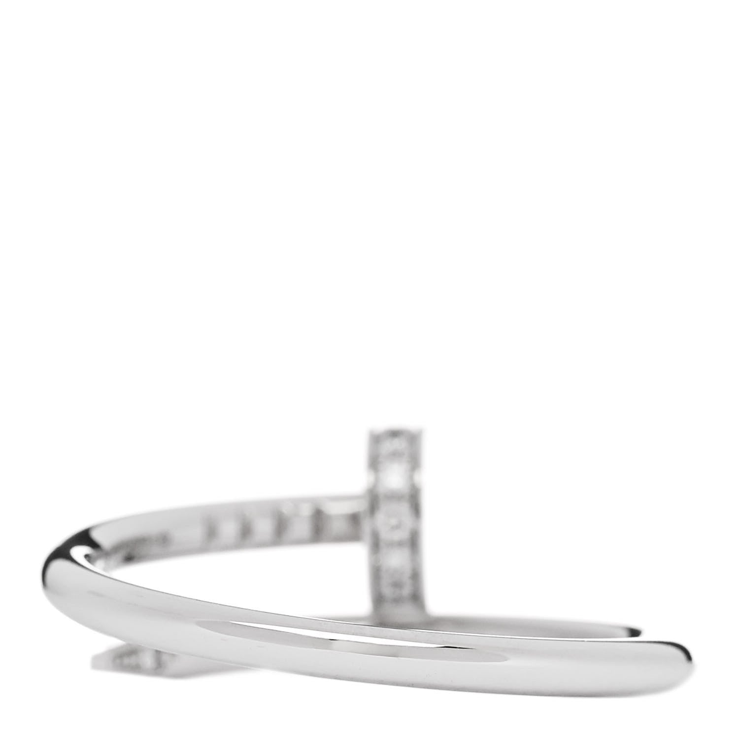 Cartier 18K White Gold Diamond Small Juste Un Clou Ring 51 5.75 3 of 6