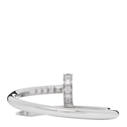 Cartier 18K White Gold Diamond Small Juste Un Clou Ring 51 5.75 3 of 6