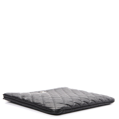 Chanel Caviar Quilted Medium Cosmetic Case Black 3 of 8