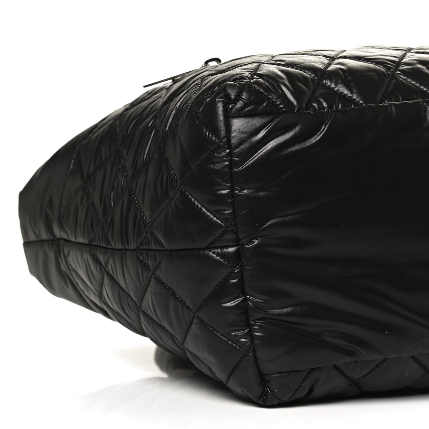 Nylon Quilted Small Coco Cocoon Tote Black