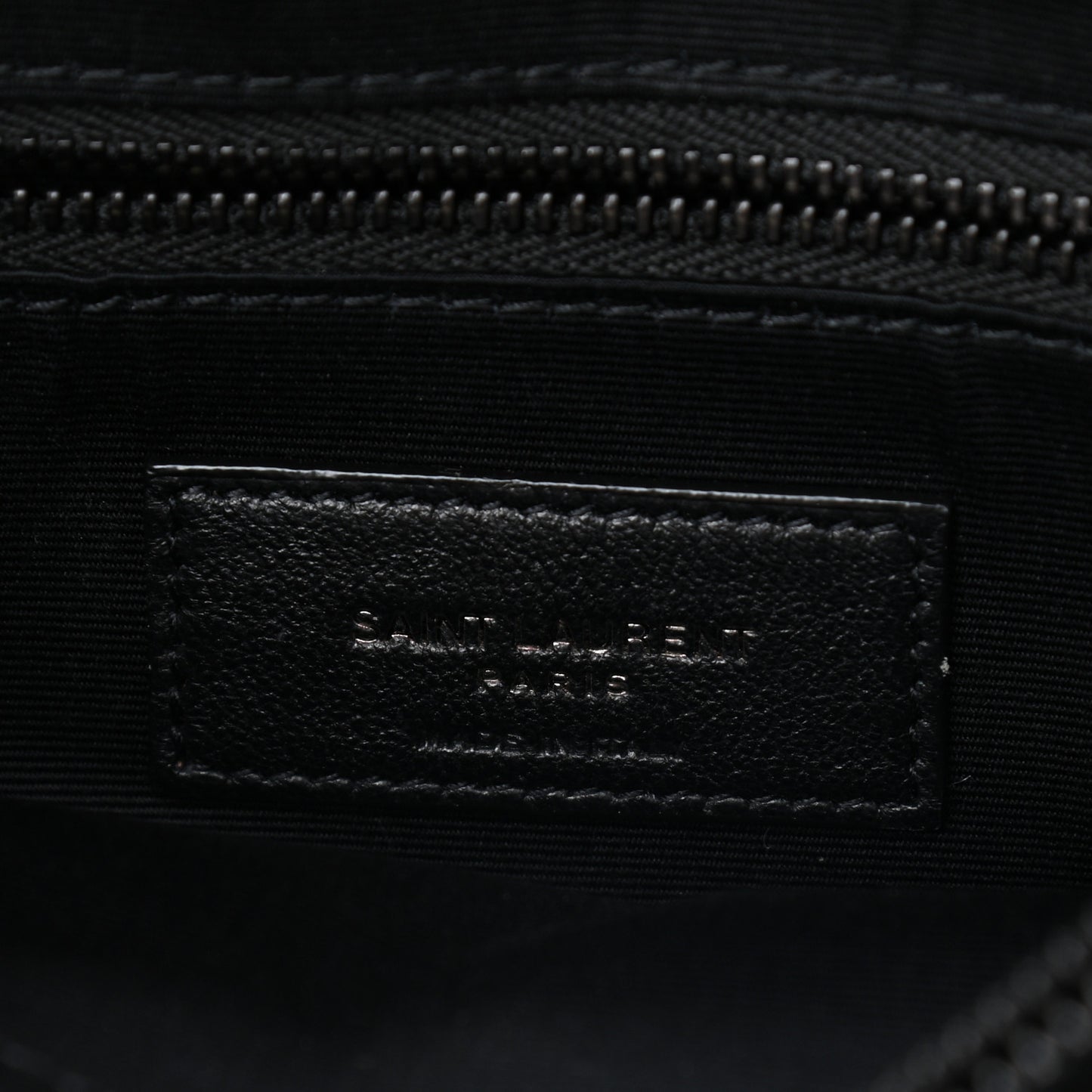 Calfskin Y Quilted Monogram Medium Loulou Chain Satchel Black