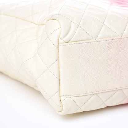 Chanel Caviar Ombre Large Shopping Tote White Rose 9 of 15