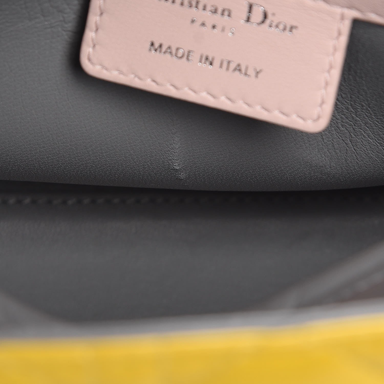 Christian Dior Lambskin Cannage Medium Tri-Color Lady Dior Bright Yellow 8 of 8