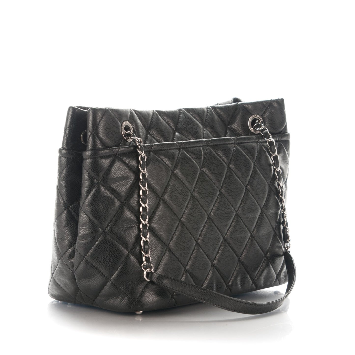 Caviar Quilted Timeless CC Soft Tote Black