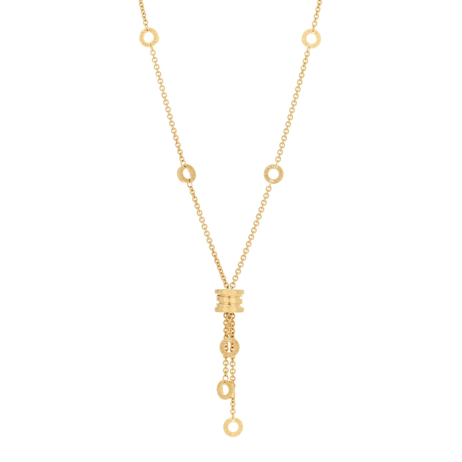 Bulgari 18K Yellow Gold B.Zero1 Lavalier Necklace 1 of 6