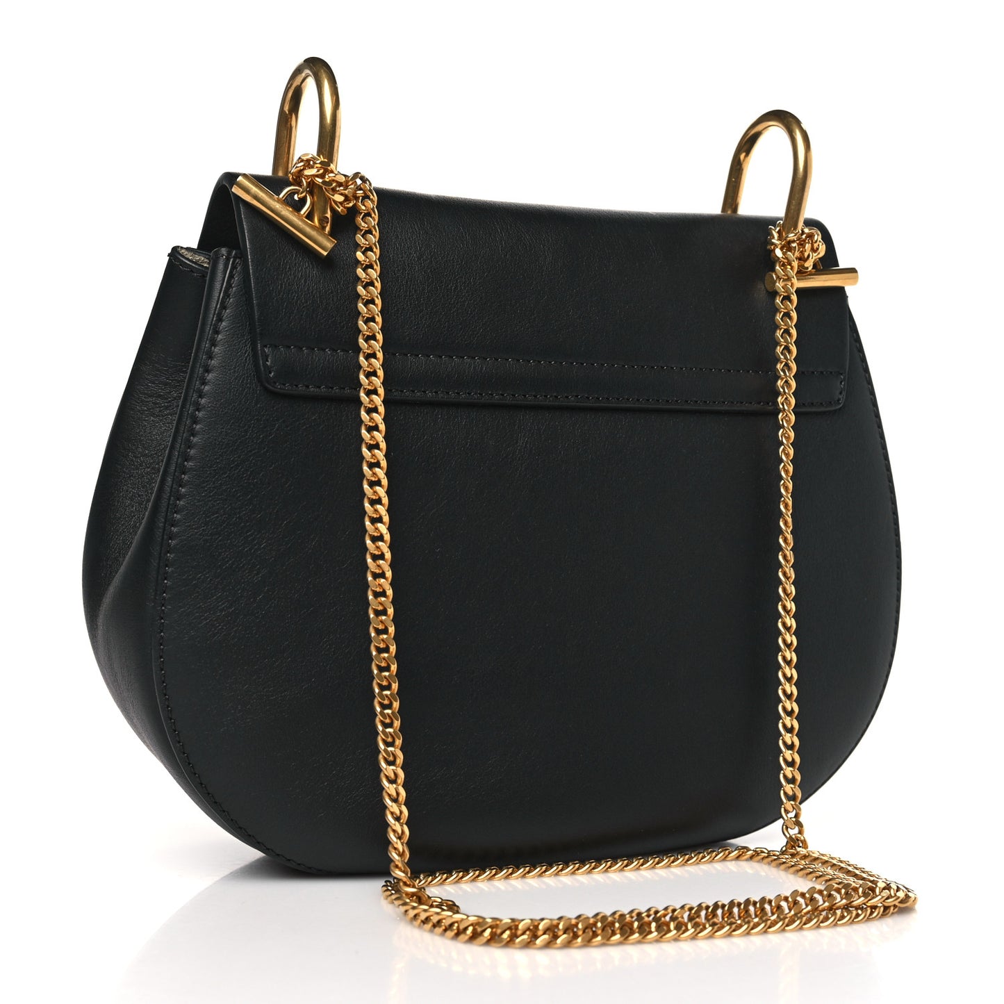 Suede Calfskin Wonder Woman Patchwork Drew Shoulder Bag Black