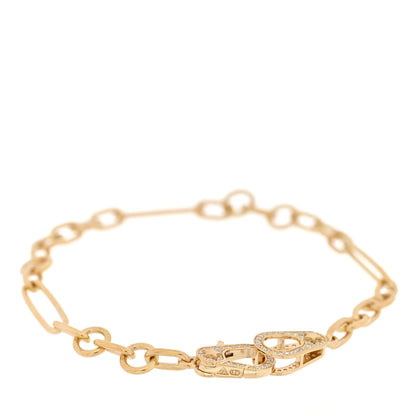 Foundrae 18K Yellow Gold Diamond Small Mixed Clip Chain Sister Hook Bracelet 1 of 3