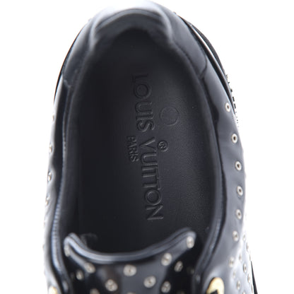 Louis Vuitton Patent Calfskin Studded Frontrow Sneakers 38 Black 8 of 9
