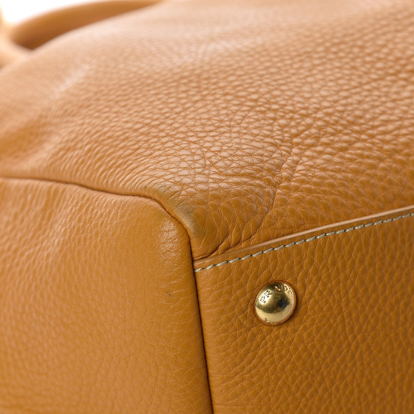 Vitello Daino Top Handle Zip Tote Ocra
