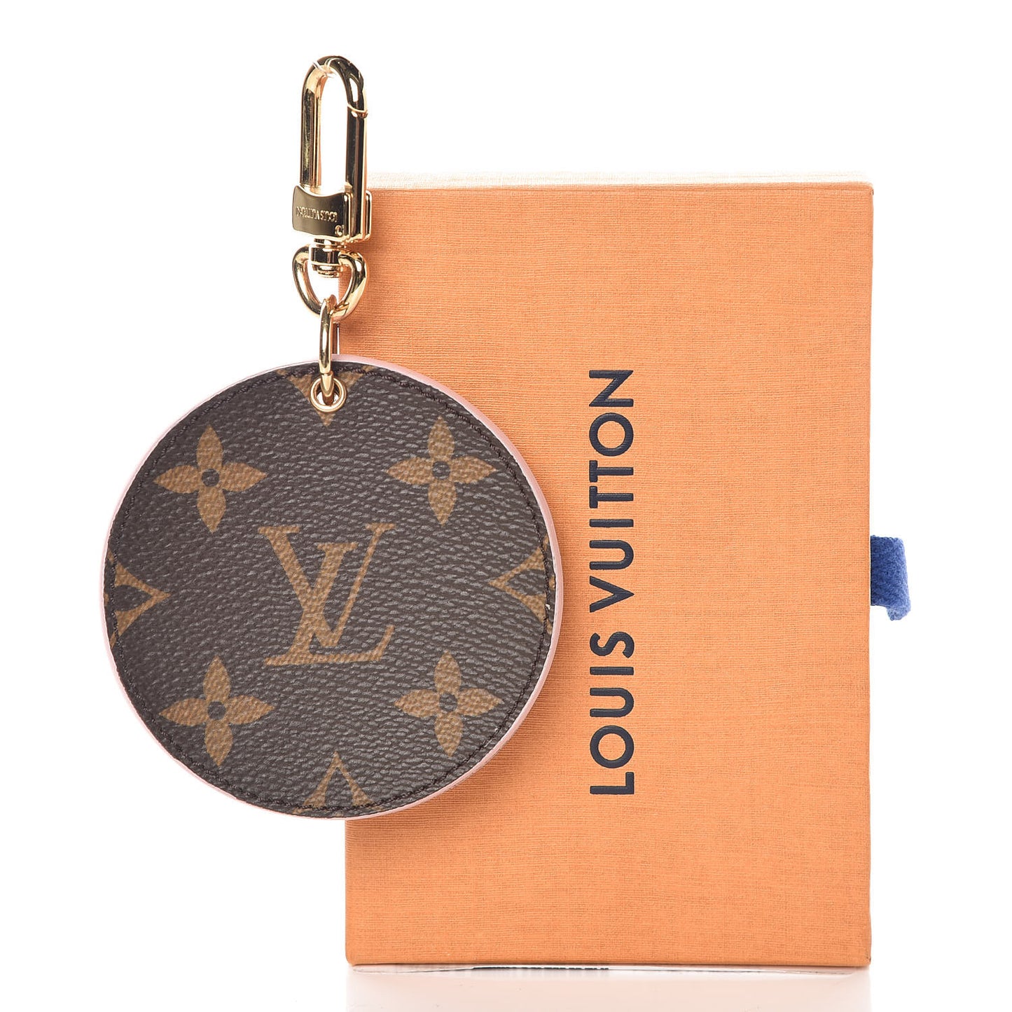 Monogram LV Mirror Bag Charm Key Holder Rose Ballerine