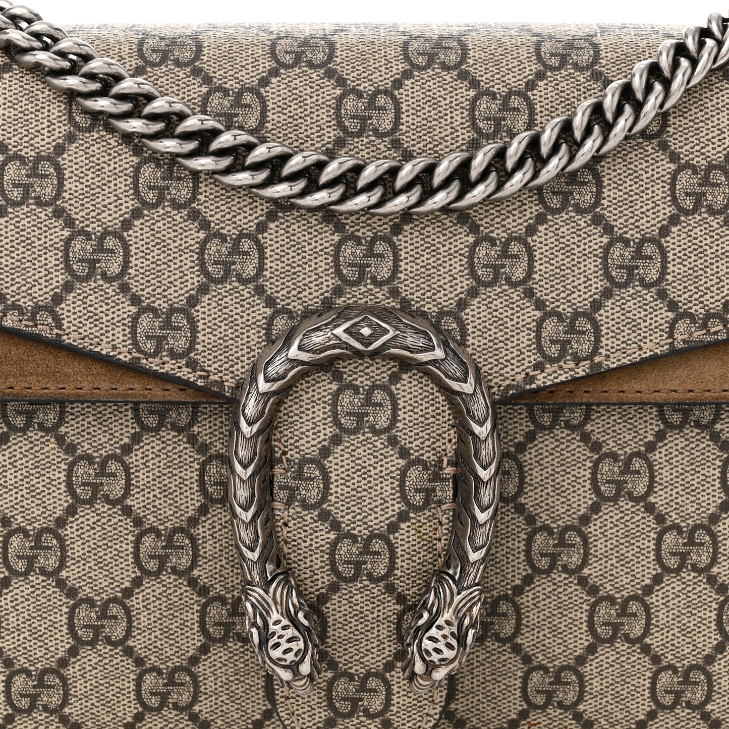 GG Supreme Monogram Small Dionysus Shoulder Bag Taupe