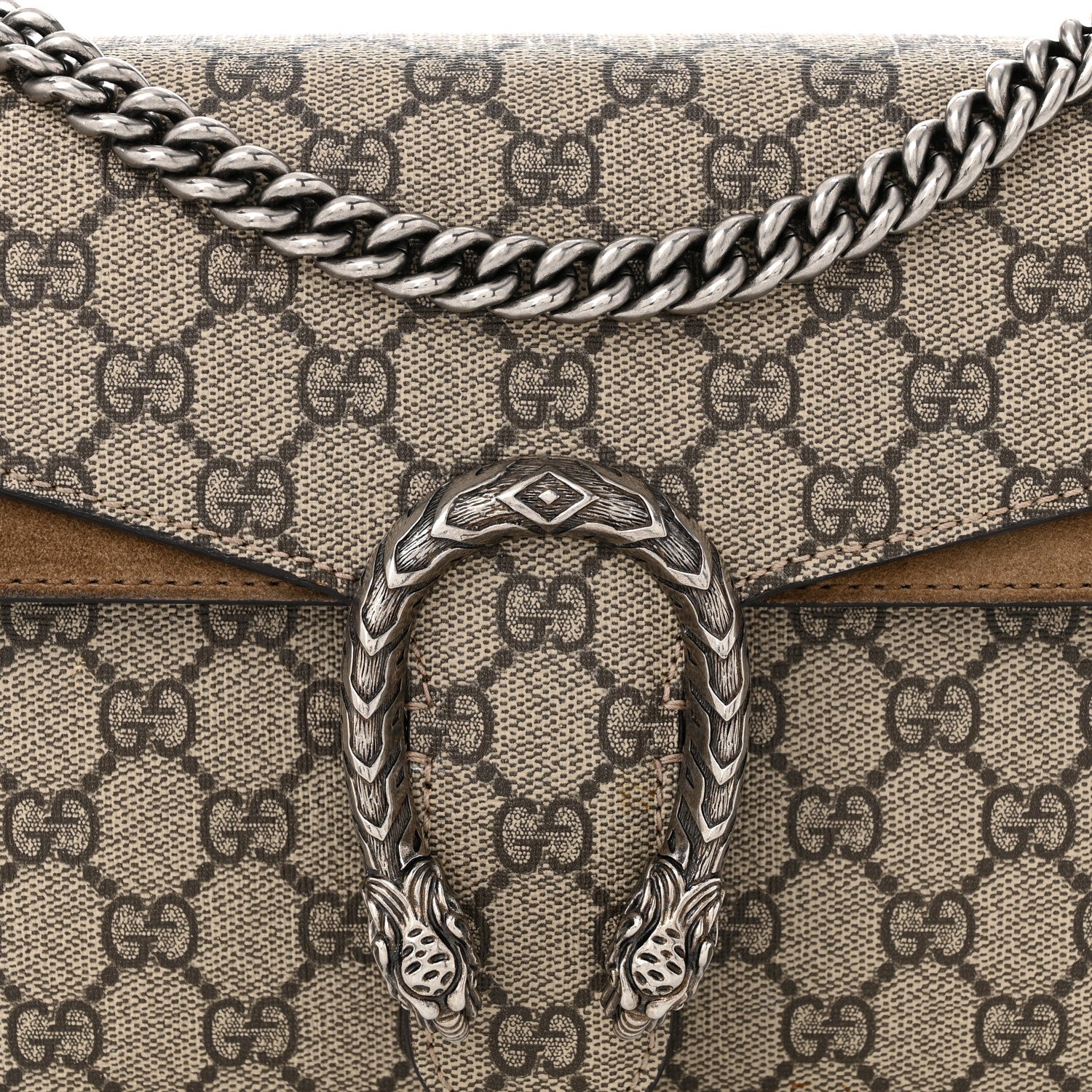 Gucci GG Supreme Monogram Small Dionysus Shoulder Bag Taupe 8 of 10