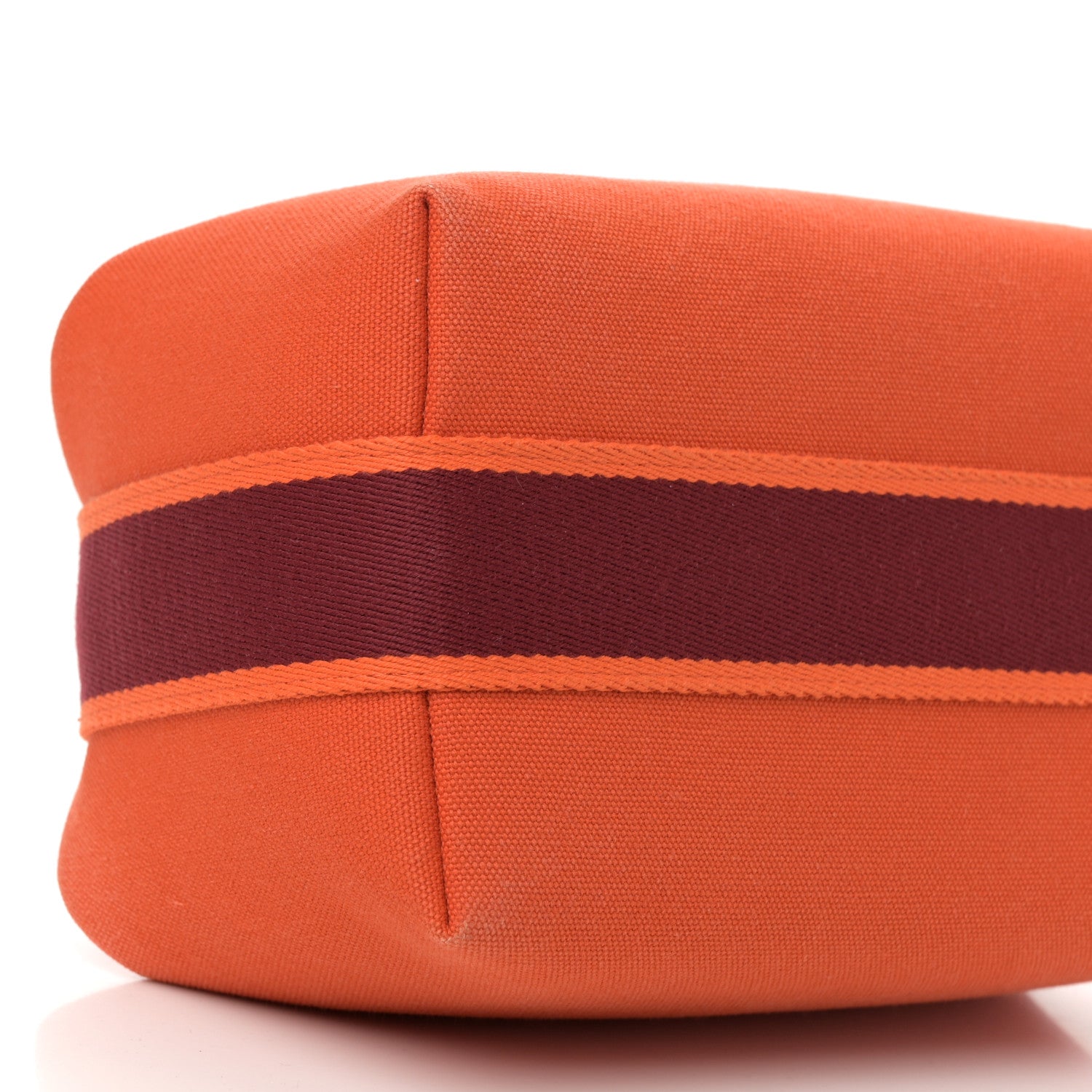 Hermes Canvas Small Bride-A-Brac Pouch Orange Burgundy 8 of 9