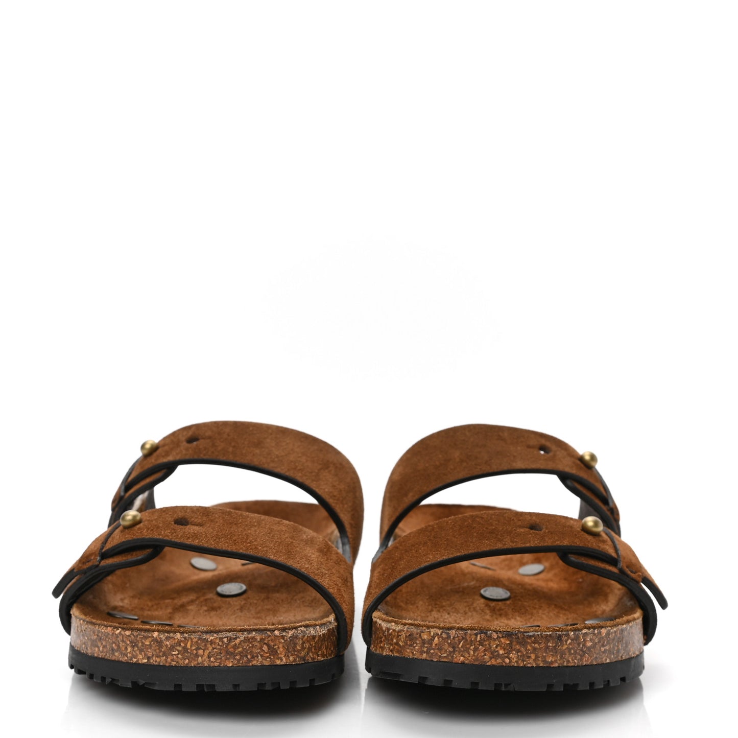 Suede Jimmy 2Bridle Cross Slides 37 Brown