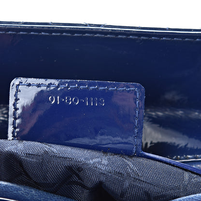 Christian Dior Patent Cannage Medium Lady Dior Blue 7 of 14