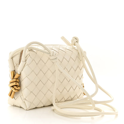 Bottega Veneta Nappa Intrecciato Metallic Knot Mini Loop Camera Bag Bone 3 of 10