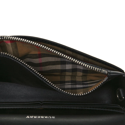 Burberry Calfskin Perforated Logo Hampshire Crossbody Black 5 of 11