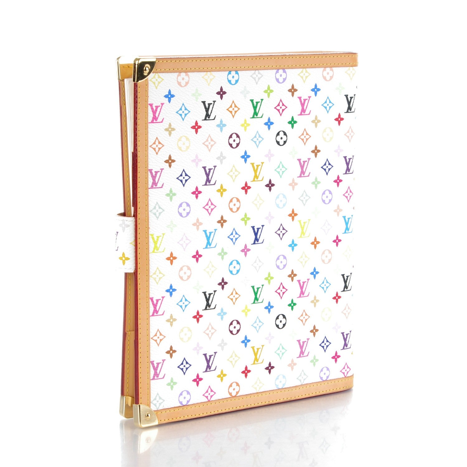 Louis Vuitton Monogram Multicolor Large Ring Agenda Cover White 3 of 7