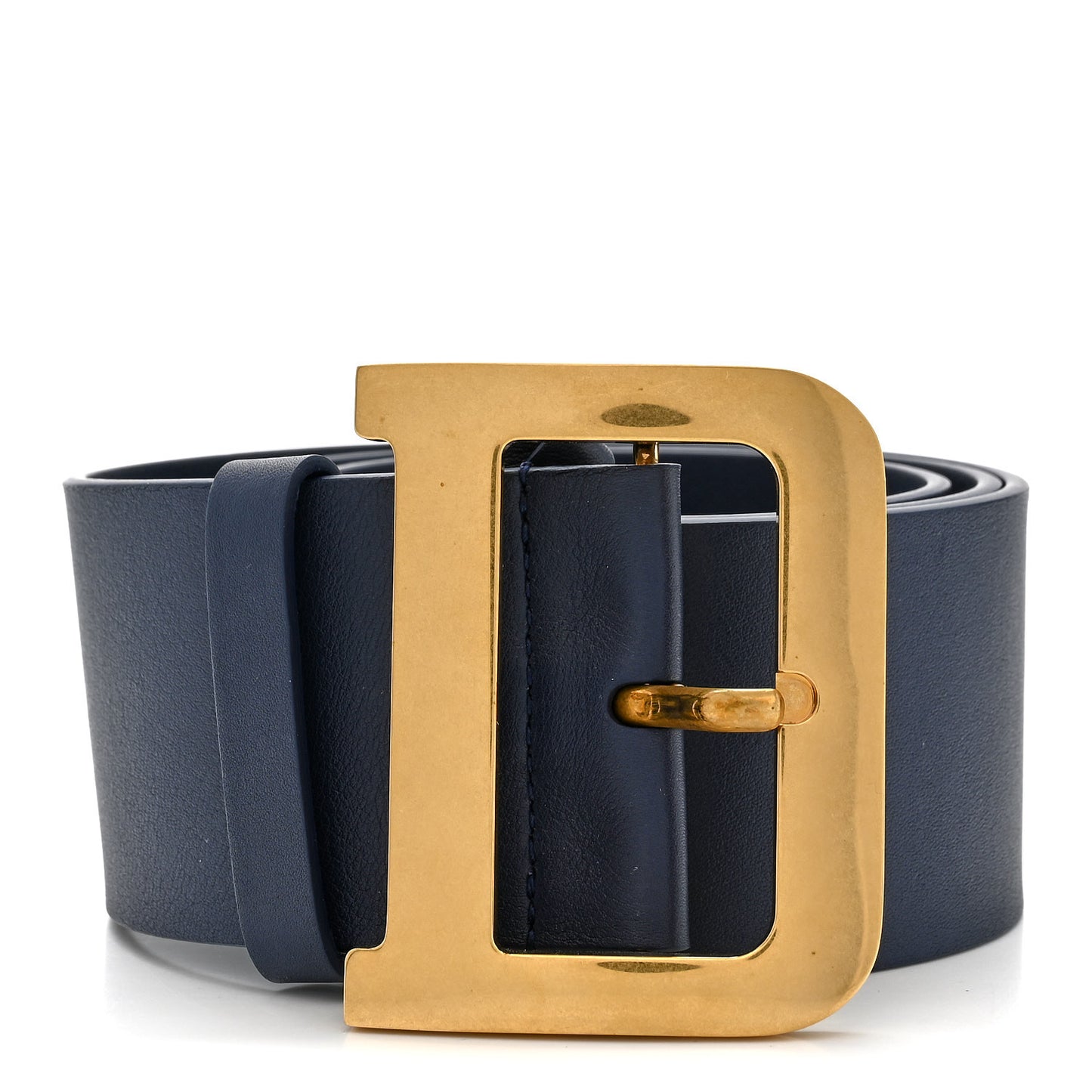 Calfskin Diorquake Belt 80 32 Blue