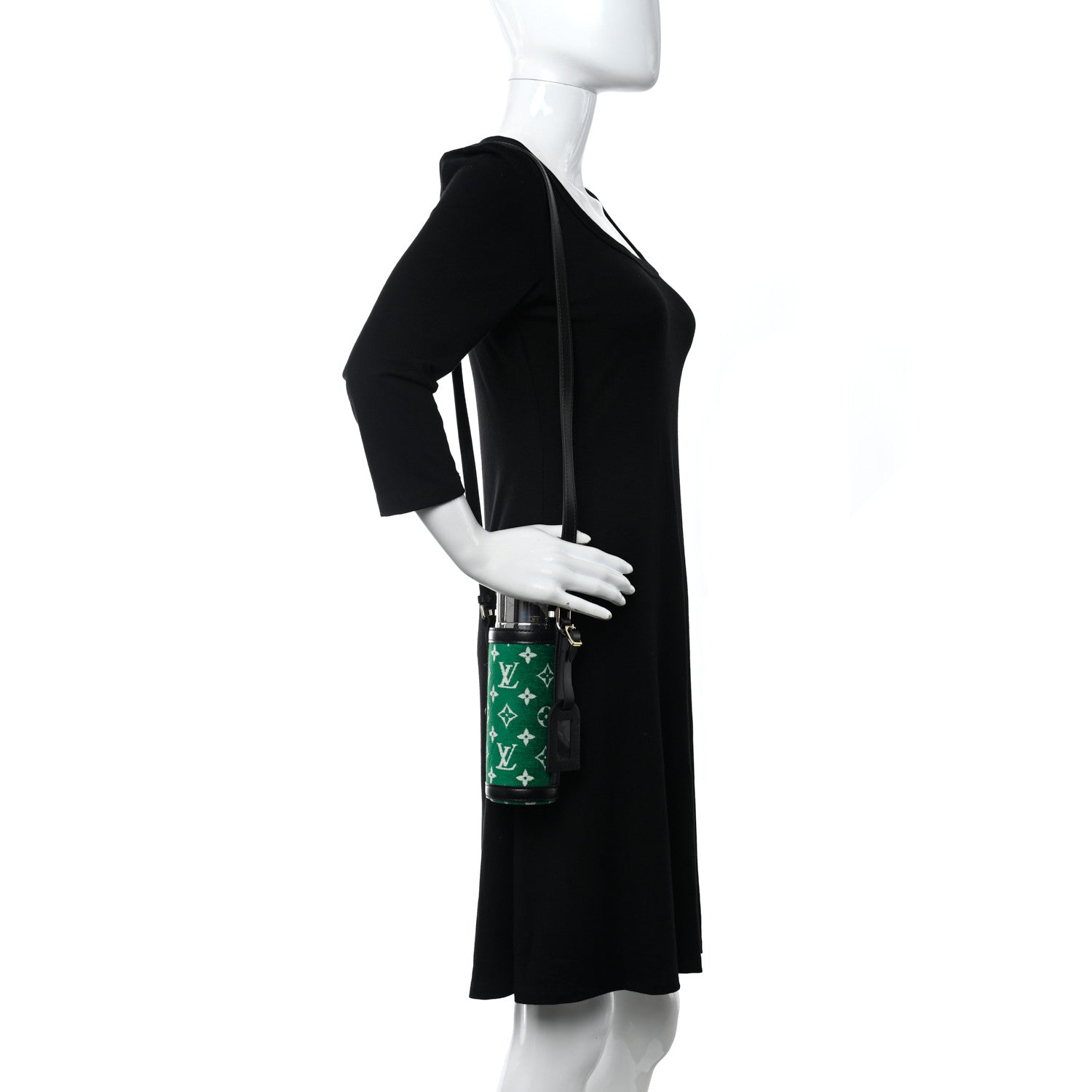 Louis Vuitton Jacquard Velvet Monogram Flask Holder Vert 2 of 9