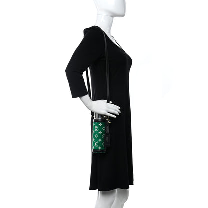 Louis Vuitton Jacquard Velvet Monogram Flask Holder Vert 2 of 9