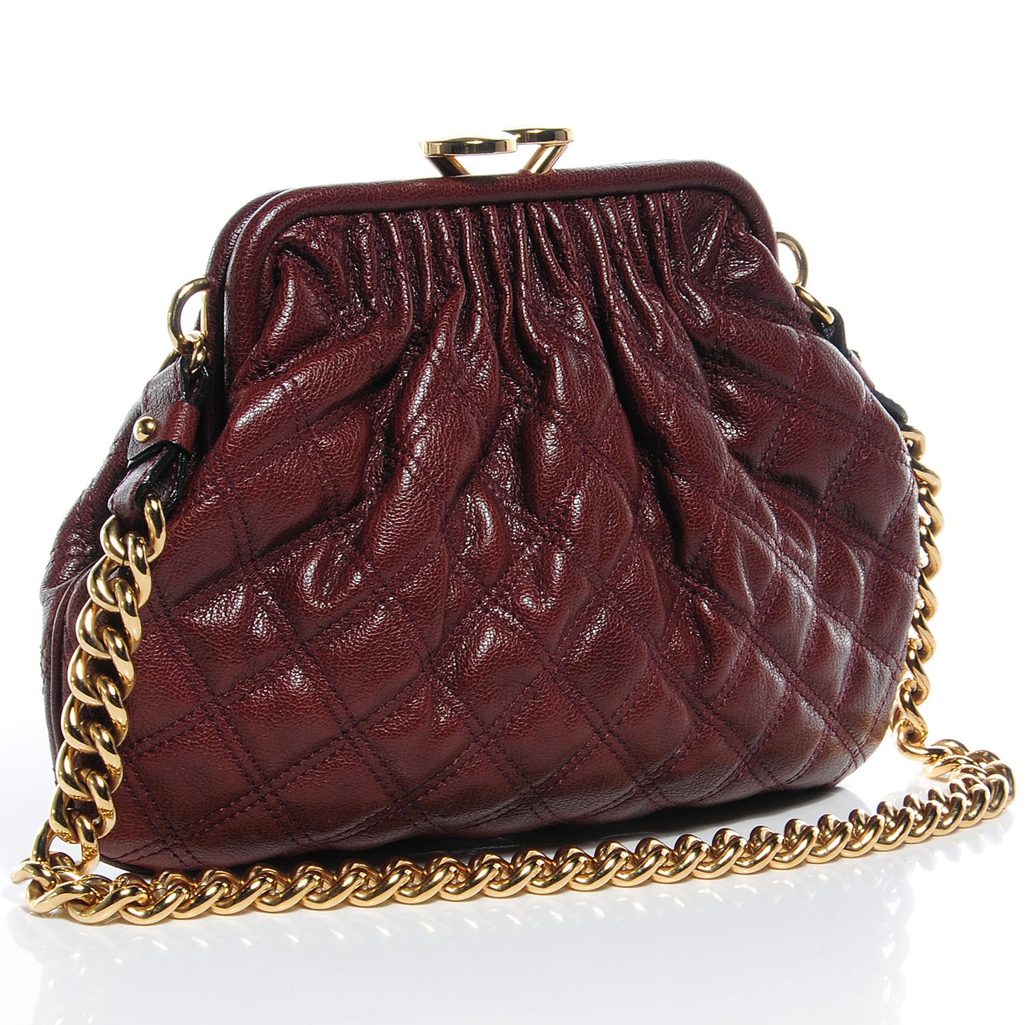 Leather Quilted Little Stam Cognac