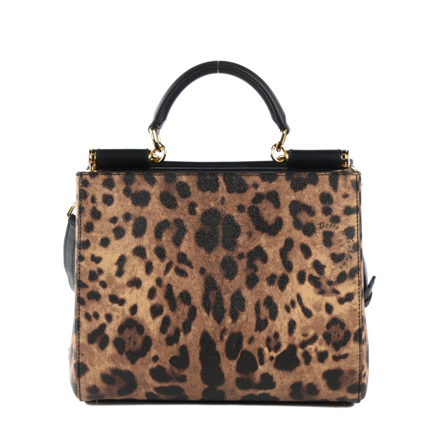 Dolce & Gabbana Dauphine Leopard Print Medium Miss Sicily Shopper Tote Naturale 1 of 6