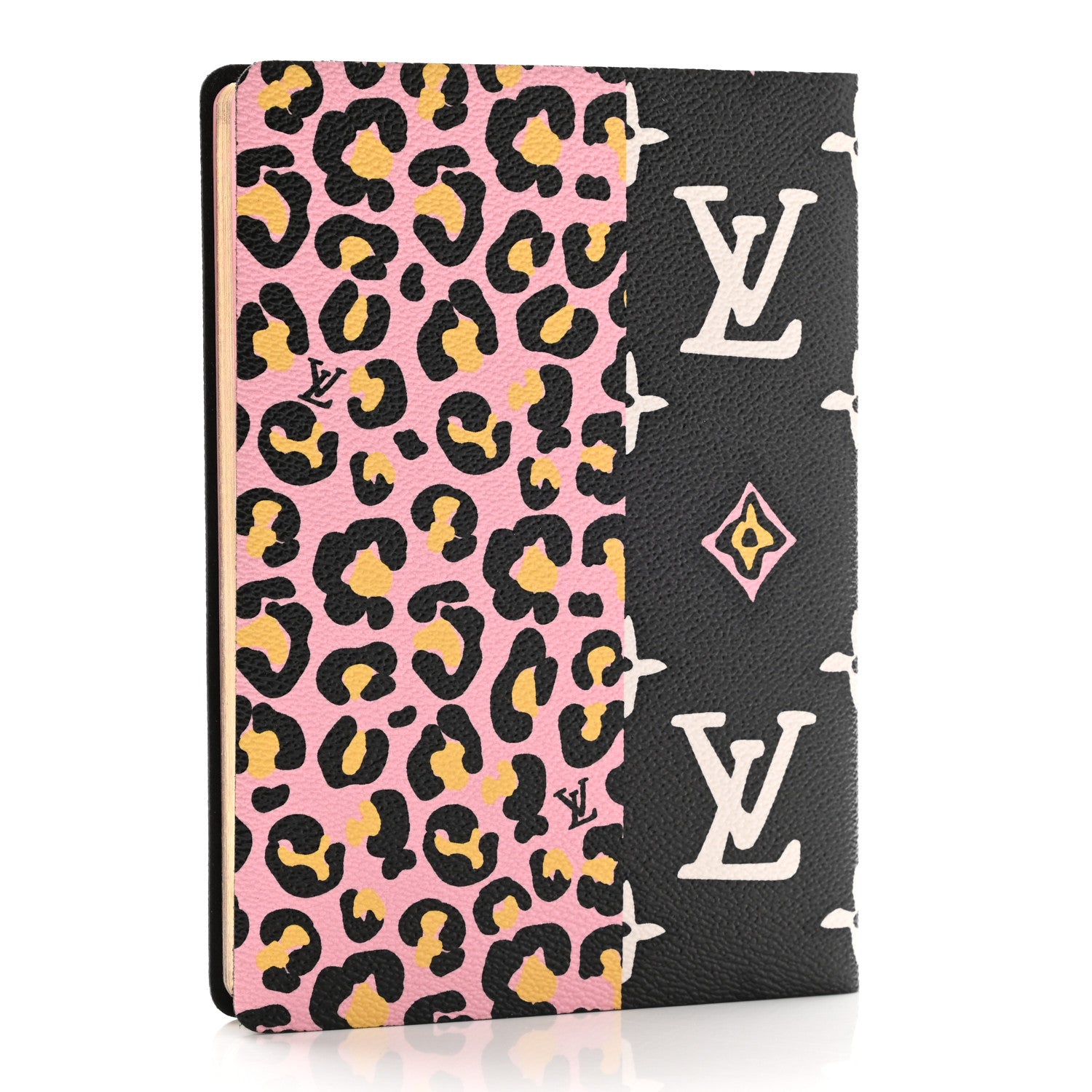 Louis Vuitton Monogram Wild At Heart Clemence Notebook Black