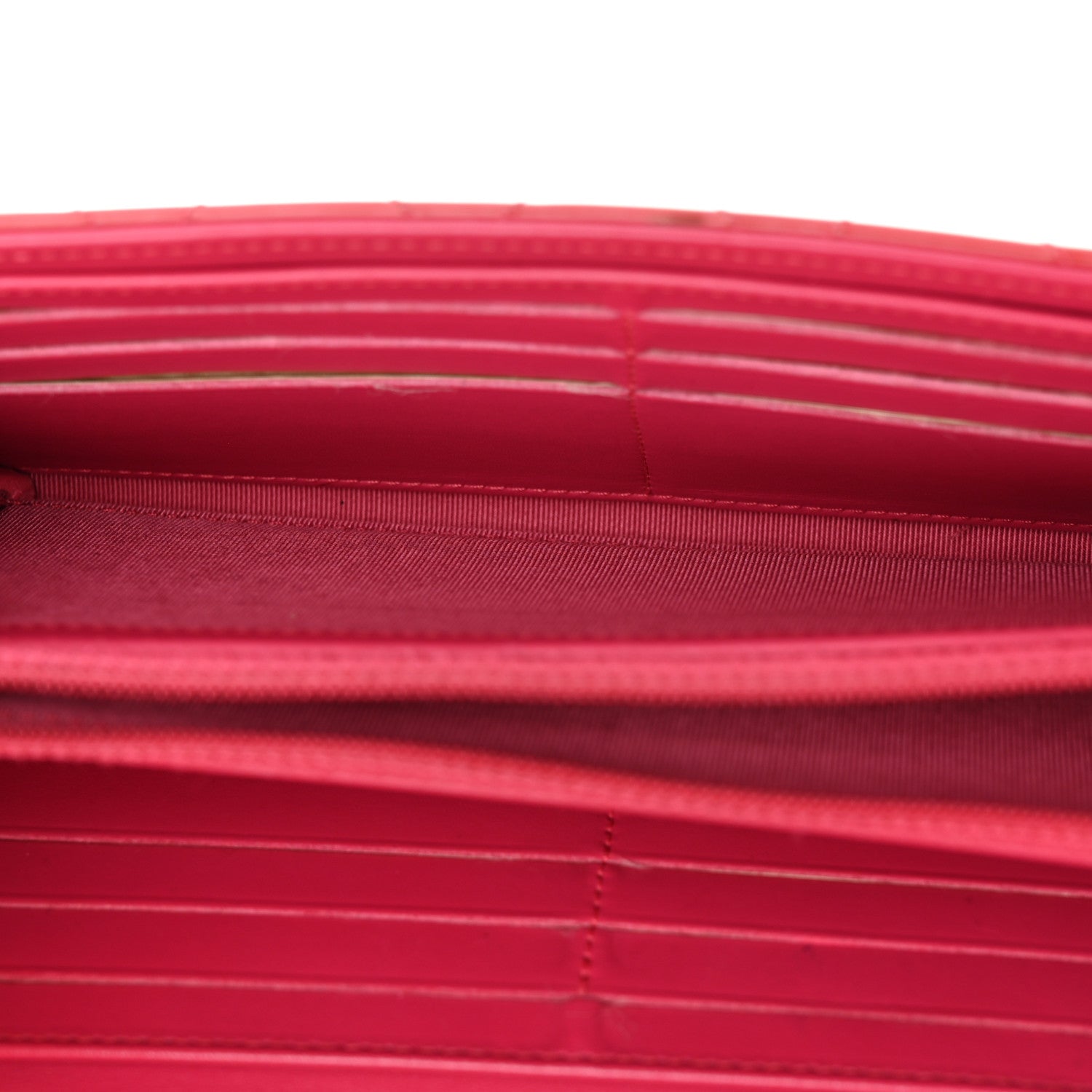 Chanel Patent Quilted Large Gusset Flap Wallet Pink 5 of 8
