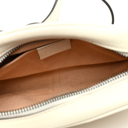 Gucci Calfskin Matelasse Mini GG Marmont Chain Shoulder Bag White 5 of 13