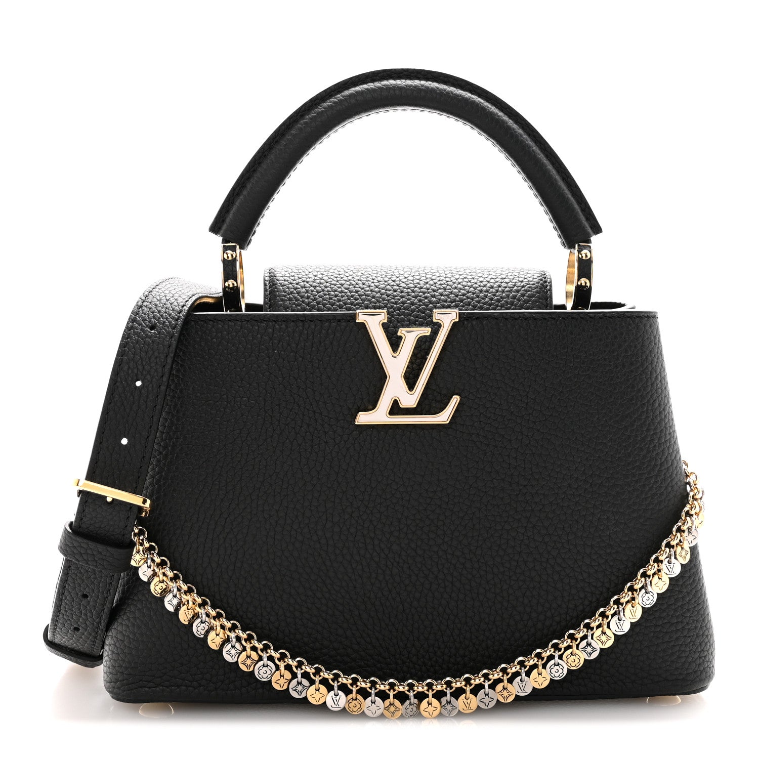 Louis Vuitton Taurillon Confetti Capucines BB Black 1 of 9