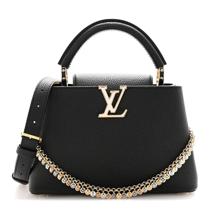 Louis Vuitton Taurillon Confetti Capucines BB Black 1 of 9