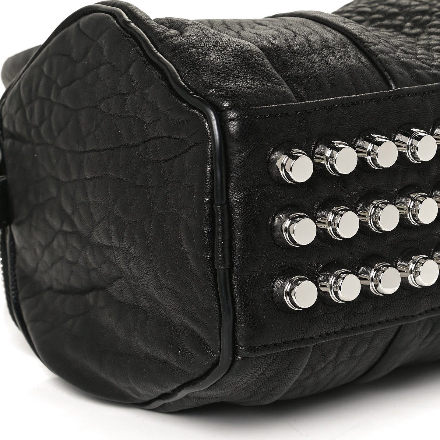 Pebbled Lambskin Rockie Black Rhodium Hardware