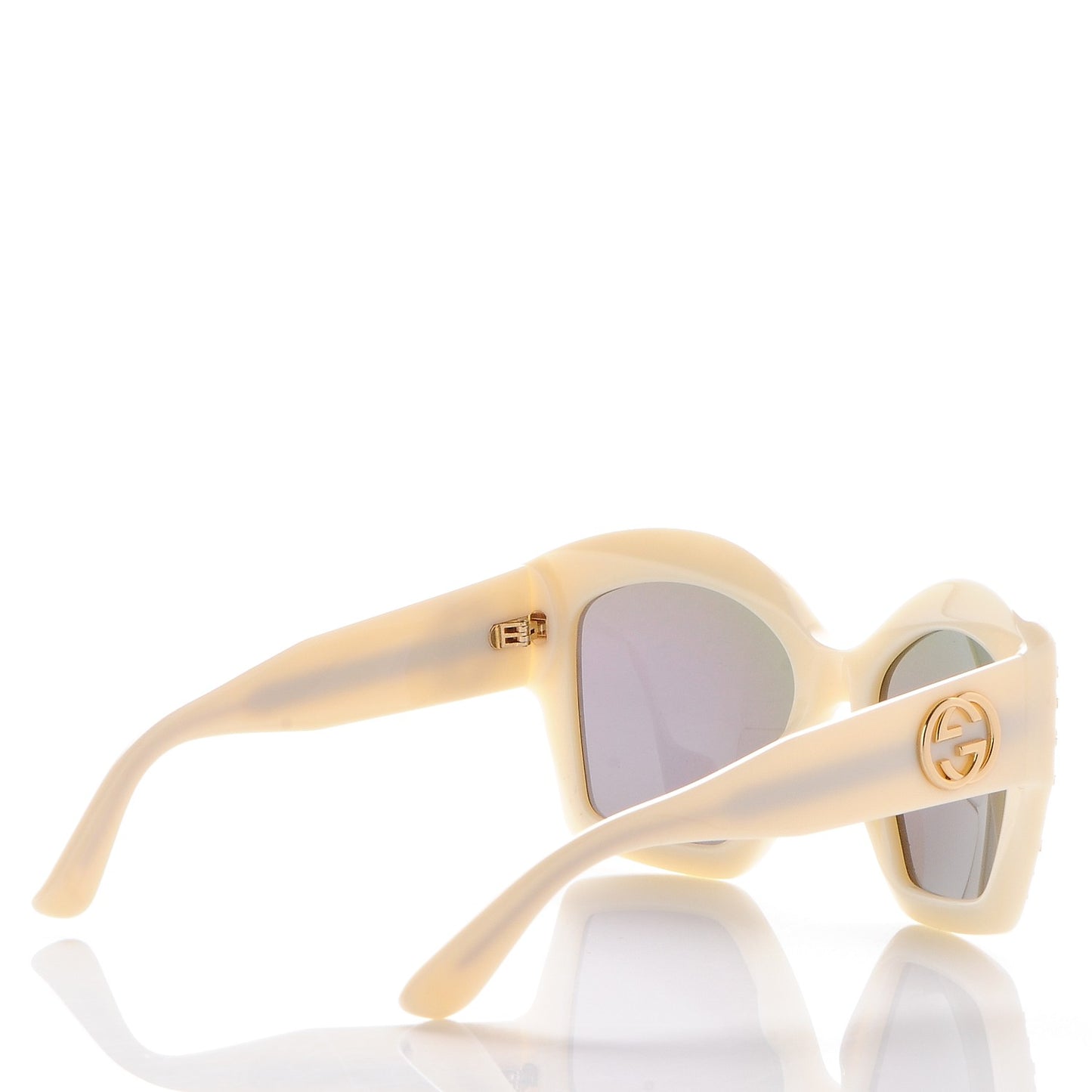 Square Frame Star Sunglasses GG 3870/S Ivory Gold