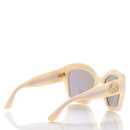 Gucci Square Frame Star Sunglasses GG 3870/S Ivory Gold 4 of 7