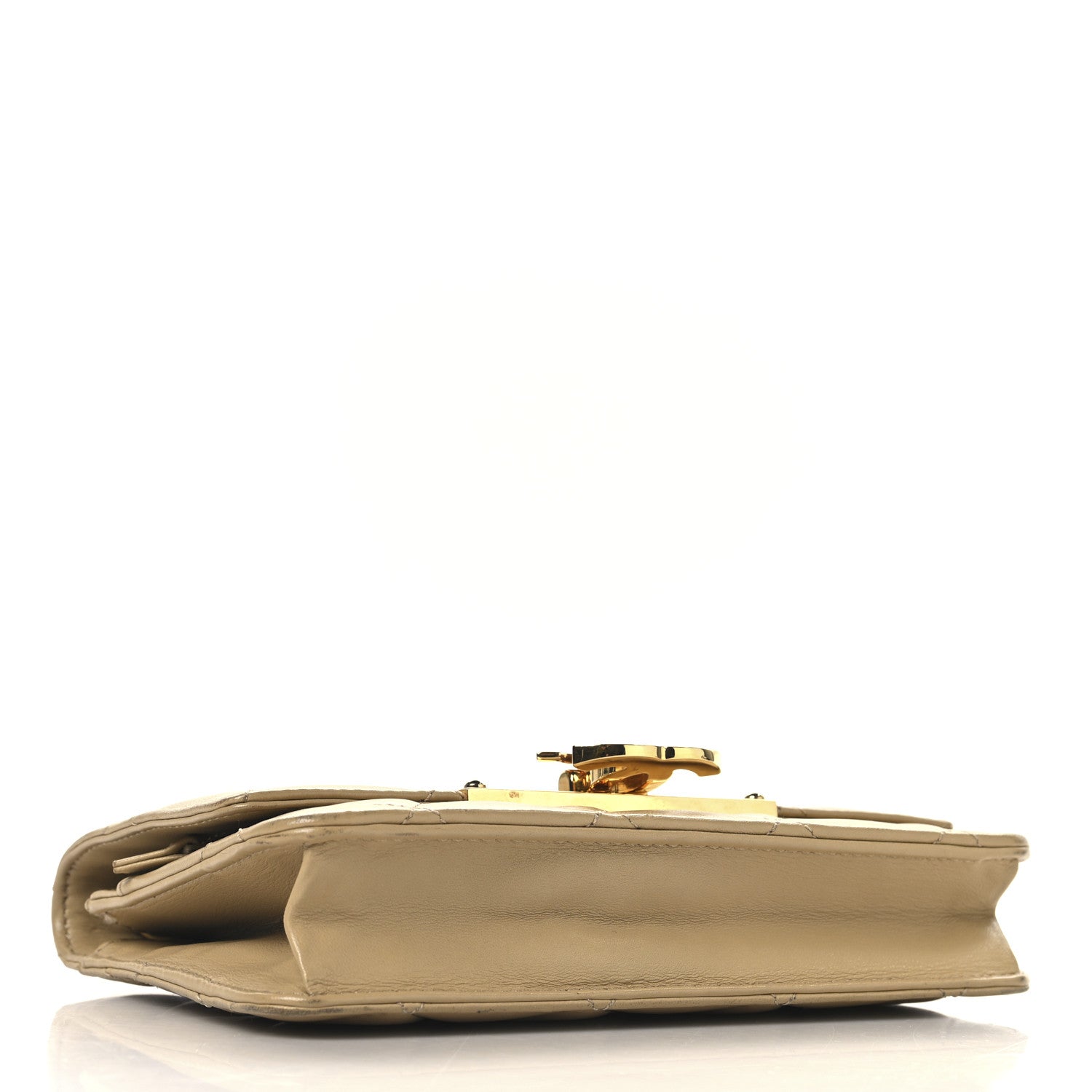 Chanel Lambskin Quilted Golden Class Wallet on Chain WOC Beige 4 of 13