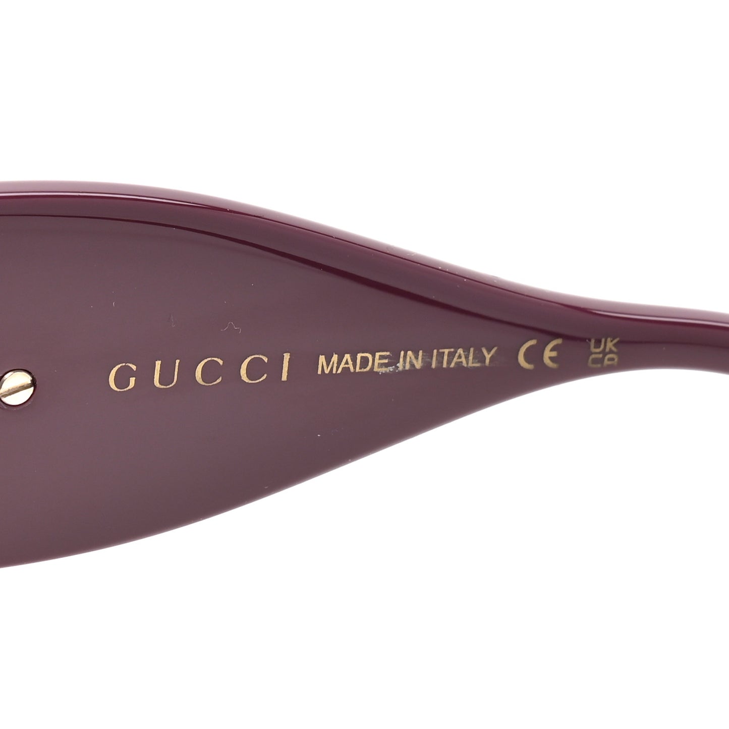 Acetate Rectangular Frame Chain Sunglasses GG1022S Burgundy