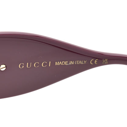 Gucci Acetate Rectangular Frame Chain Sunglasses GG1022S Burgundy 6 of 7